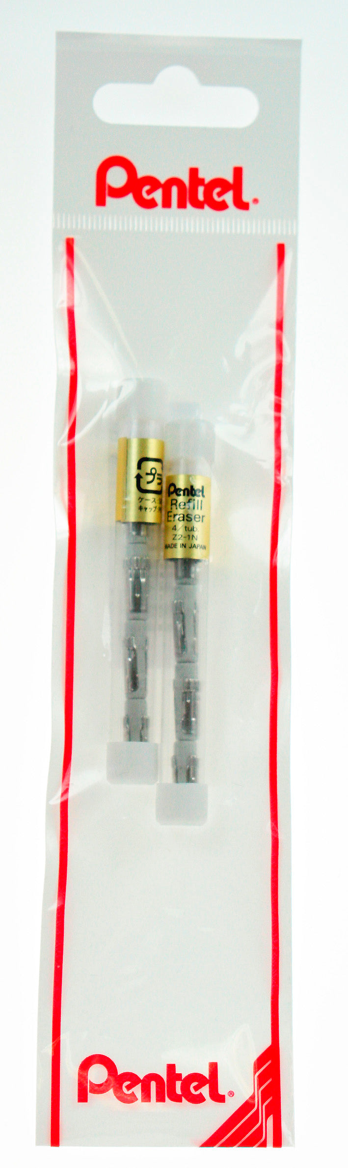 Pentel Ersatzradierer YZ2-1/2 – 200 × 45 × 10 mm, 4 Stk.