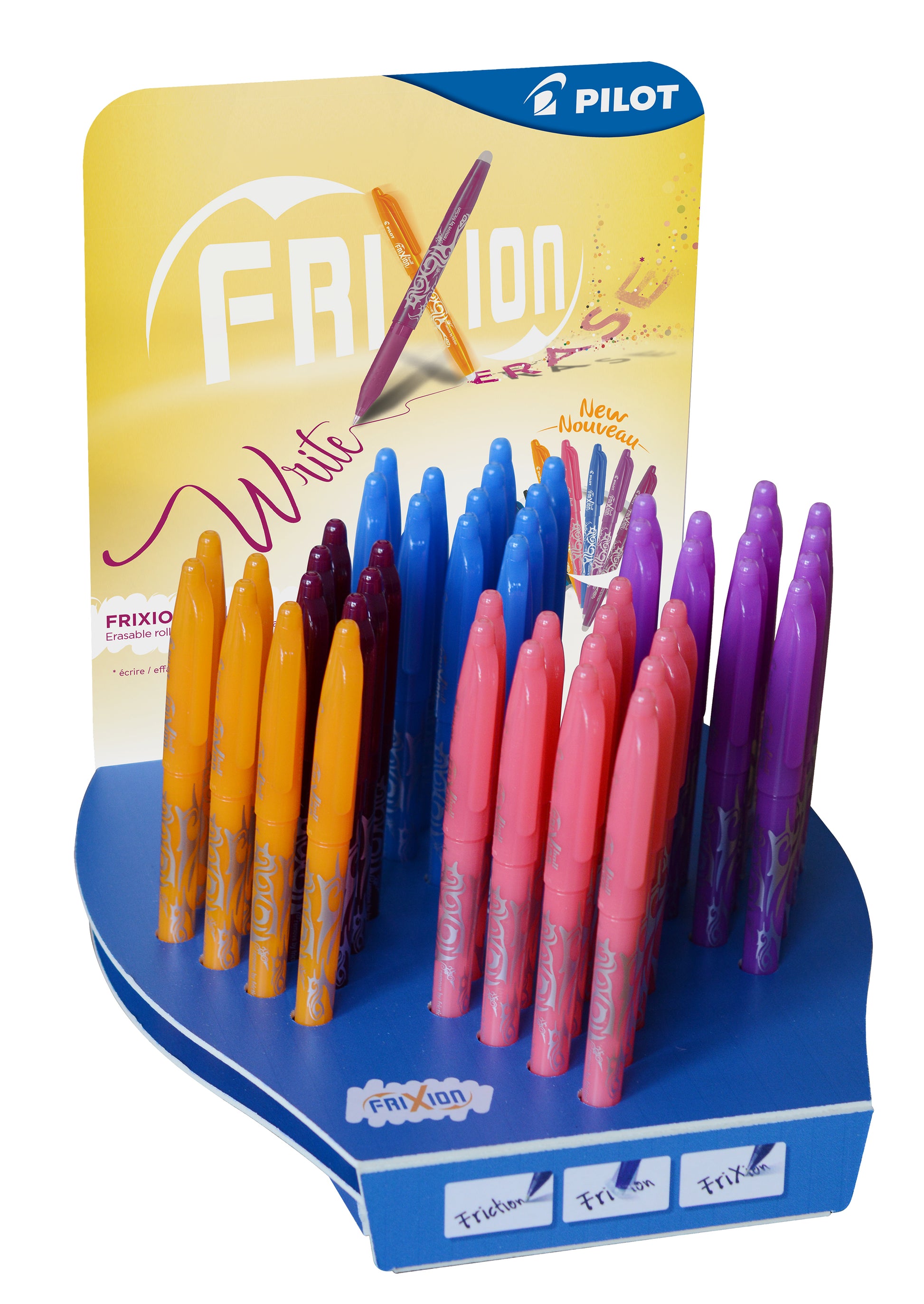 Pilot FriXion Ball – Tintenroller, 0,7 mm, sortiert, radierbar, mit Kappe – 48 Stk.