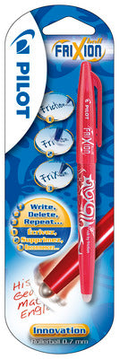 Pilot FriXion Ball Gelschreiber – rot, Spitze 0,7 mm, radierbar, nachfüllbar