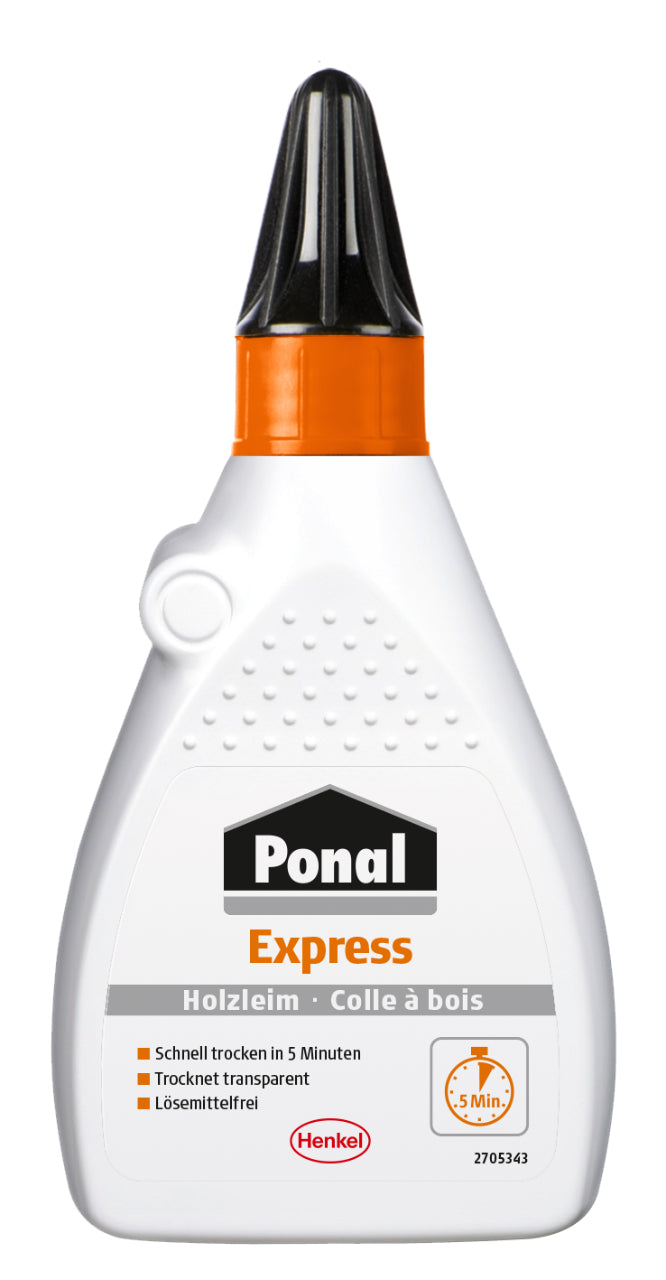 Ponal Express Holzleim – wasserfest, für Holz, Furnier, Hartfaserplatten