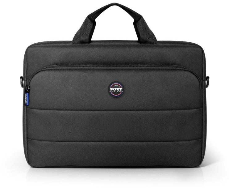 Port Designs ECO PORTLAND II Notebook-Tasche bis 16" – abnehmbarer Schultergurt, Fronttasche – Schwarz