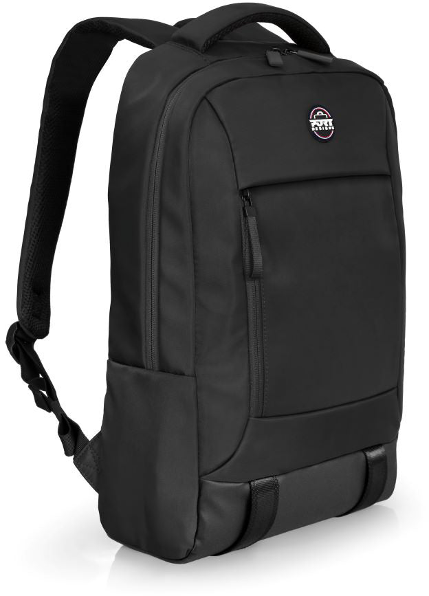 Port Designs Notebook-Rucksack Torino II – 15 l, mit Trolley-Gurt, Polyester – Schwarz, 330 × 500 × 150 mm
