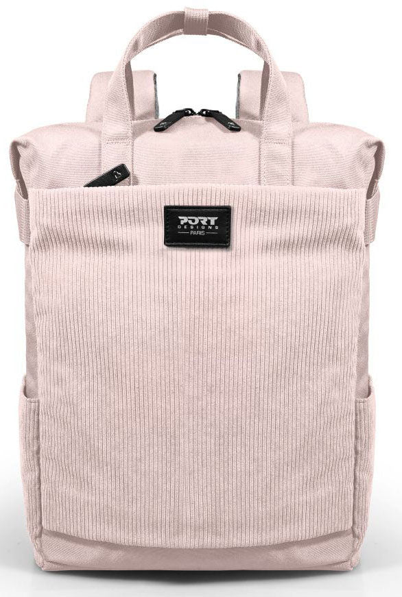 Port Designs Notebook-Rucksack Milano II ECO – für 14–16", 16 l, gepolstertes Laptopfach – Pink
