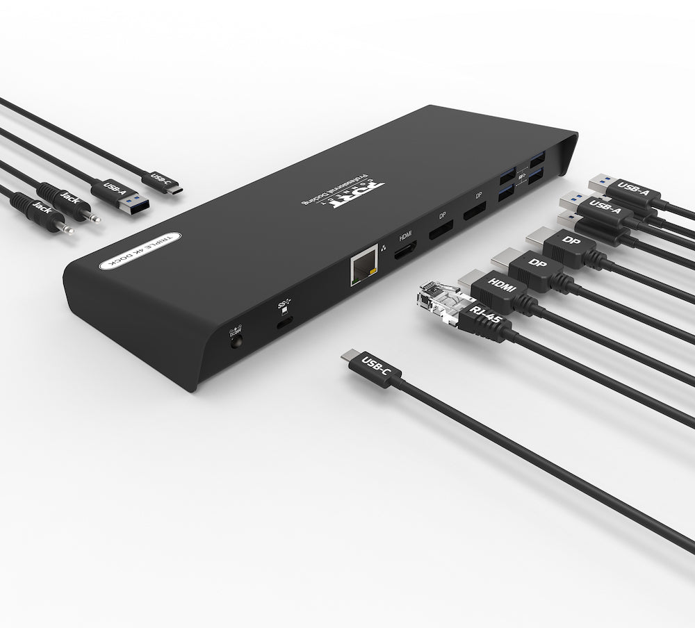 Port Designs 901904-CH Dockingstation – USB-C, DP/HDMI, 5× USB-A, 2× USB-C, 60 W PD, für Windows/Mac