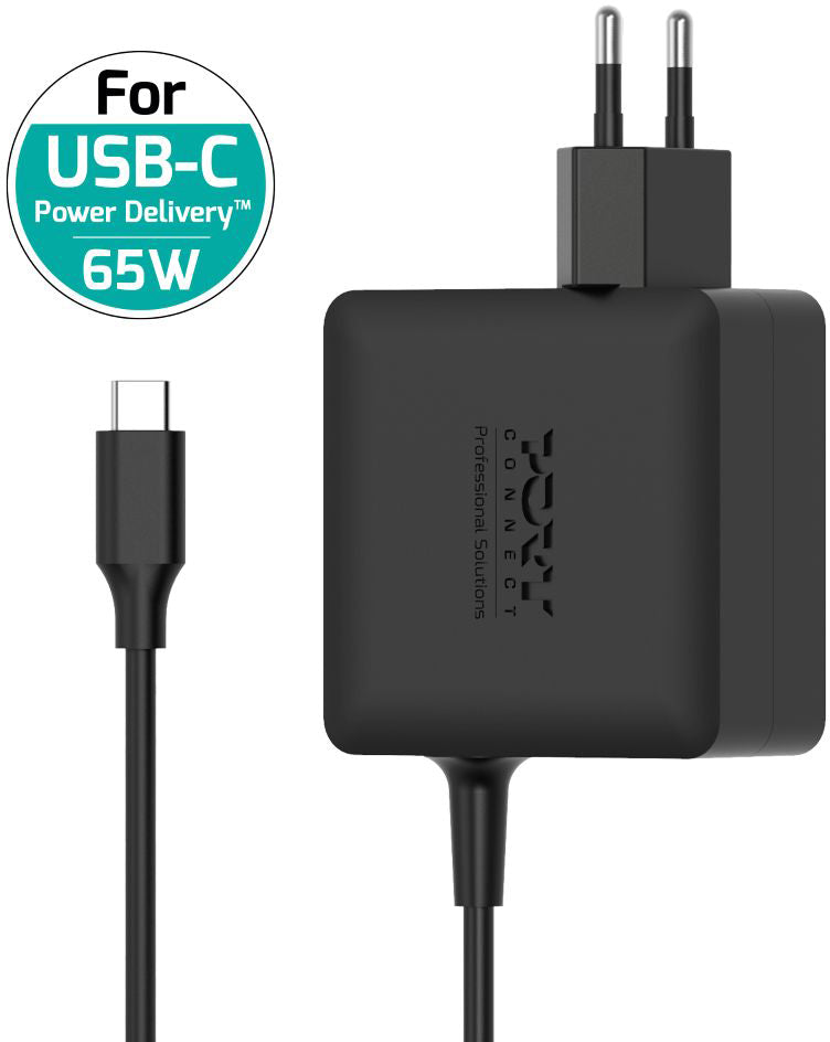 Port Designs 904065CWE USB-Ladegerät 65 W – USB-C×1 – PD, GaN