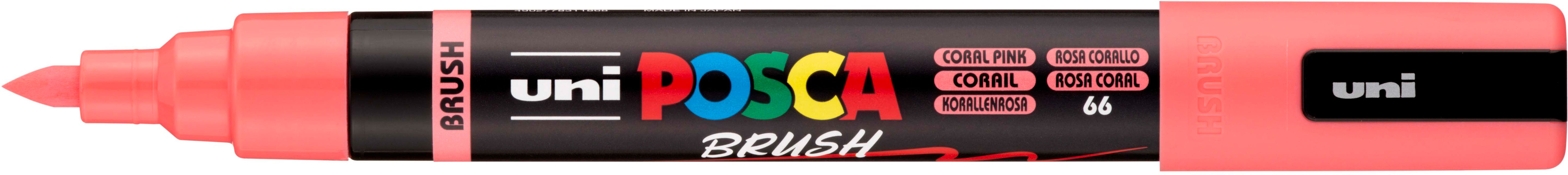 Uni-Ball POSCA PC-5BR Acrylmarker – Pinselspitze 1–4 mm – Korallenrosa