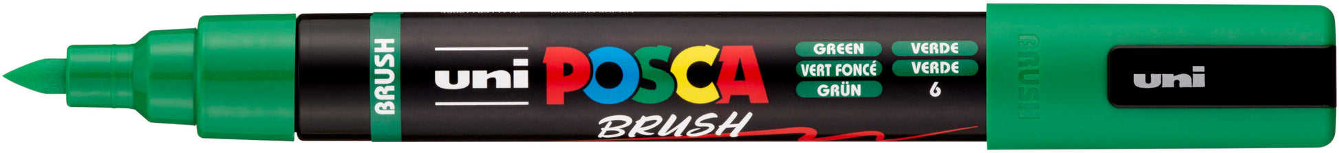 Uni-Ball POSCA PC-5BR Pinselstift – Pinselspitze, 1–4 mm, wasservermalbar, grün