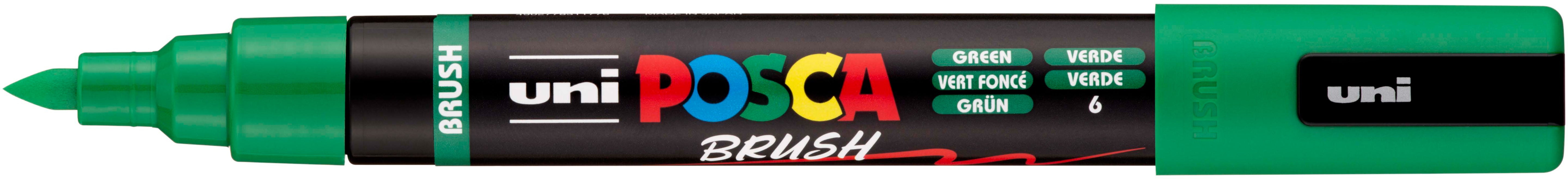 Uni-Ball POSCA PC-5BR Pinselstift – Pinselspitze, 1–4 mm, wasservermalbar, grün