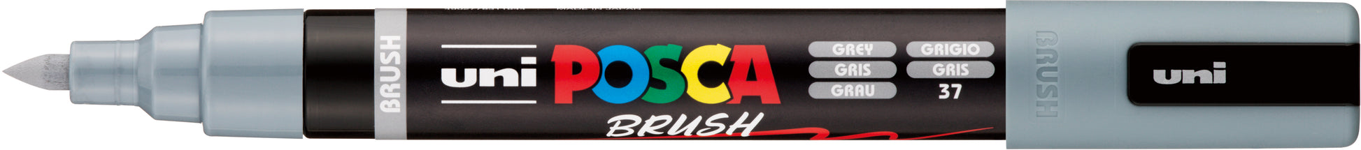 Uni-Ball POSCA PC-5BR Pinselstift – Pinselspitze, 1–4 mm, wasservermalbar, grau