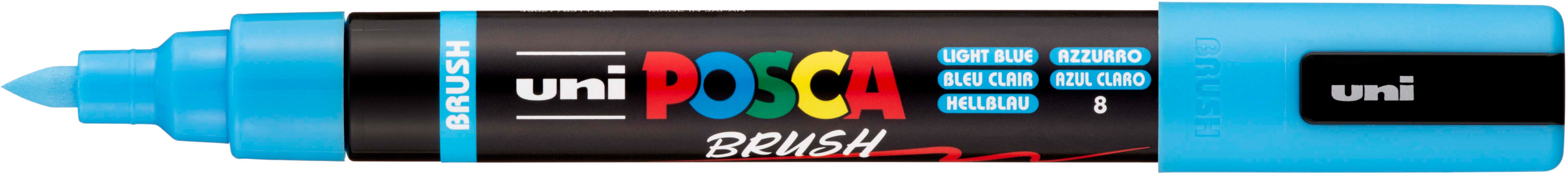 Uni-Ball POSCA PC-5BR Acrylmarker – Pinselspitze 1–4 mm – Hellblau