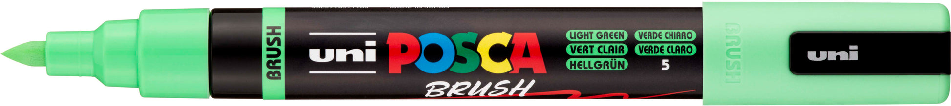 Uni-Ball POSCA PC-5BR Pinselstift – Pinselspitze, 1–4 mm, wasservermalbar, hellgrün