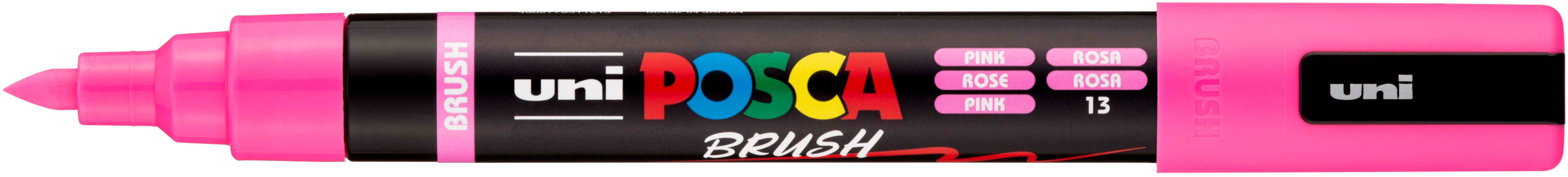 Uni-Ball POSCA PC-5BR Acrylmarker – Pinselspitze 1–4 mm – Rosa