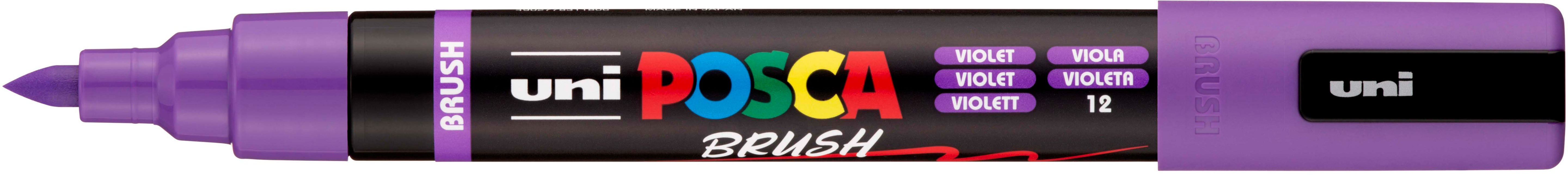Uni-Ball POSCA PC-5BR Acrylmarker – Pinselspitze 1–4 mm – Violett