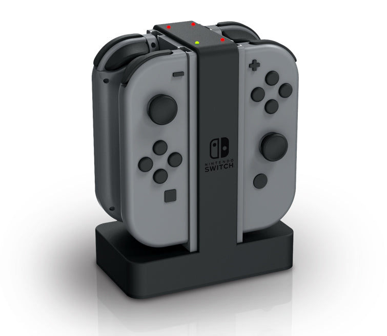 PowerA Joy-Con Ladestation – Ladestation für Nintendo Switch, lädt 4 Joy-Con gleichzeitig, Schwarz