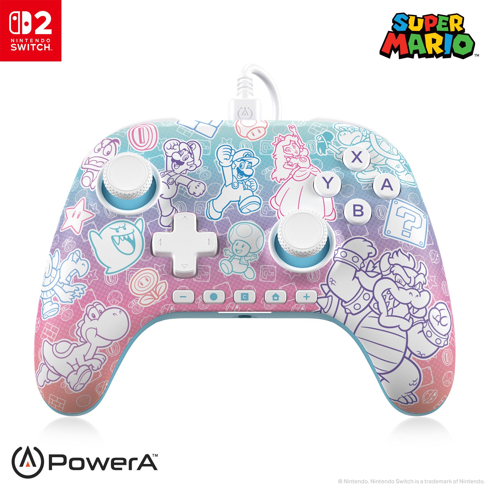PowerA Advantage Wired – Gamepad – USB (kabelgebunden), programmierbar – für Nintendo Switch