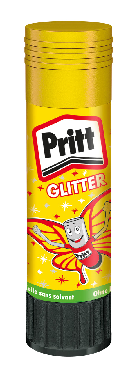 Pritt Glitzerkleber – Pink, Rot, Gelb, 20 g