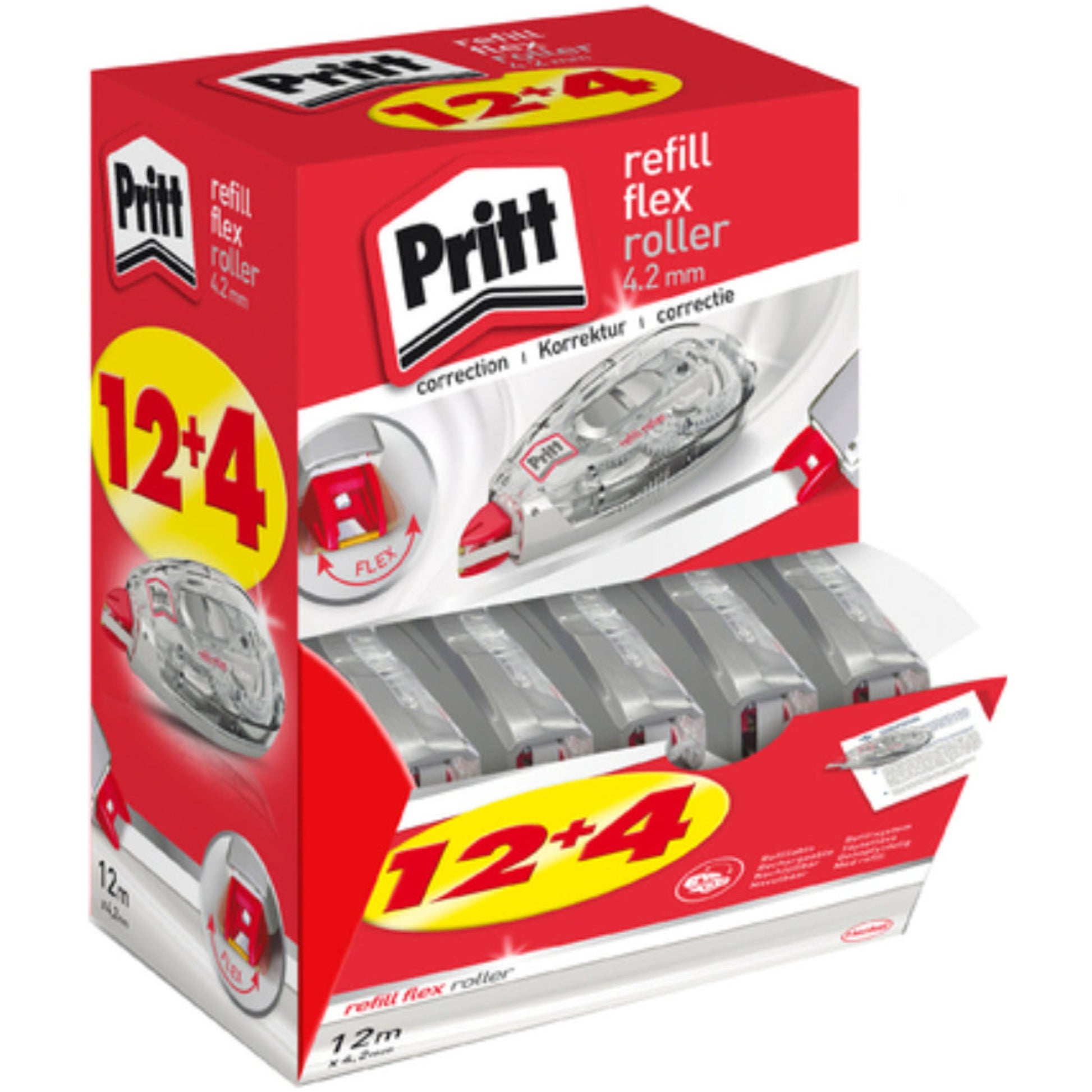 Pritt Flex Roller Korrekturroller 4,2 mm × 12 m – Nachfüllbar