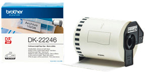 Ptouch Brother DK-22246 – Endlos-Etiketten 103 × 30,48 m – Weiss – Thermodirekt – für Brother QL-1050