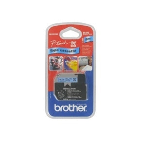 Ptouch Brother M-K521 Schriftband – Schwarz auf Blau – 9 mm × 8 m, nicht laminiert – für Brother P-touch