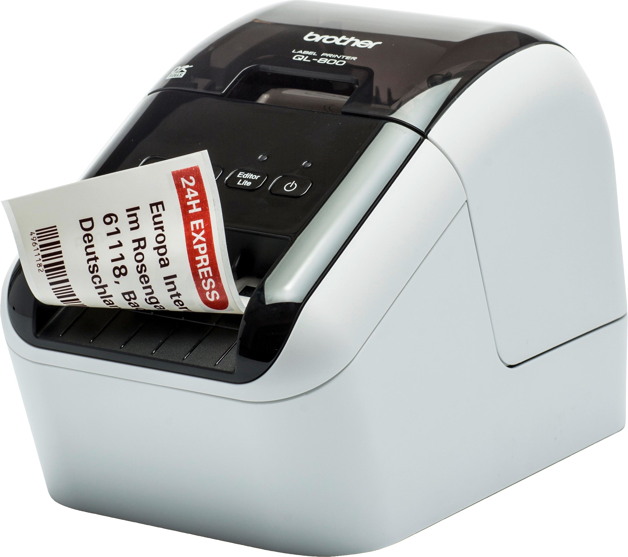 Ptouch Brother QL-800 – Etikettendrucker (Thermodirekt), 62 mm, USB, 2-farbig (Schwarz/Rot)