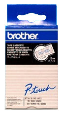 Ptouch Brother TC-103 Schriftband – Blau auf Transparent – 12 mm × 7,7 m, laminiert – für Brother P-touch