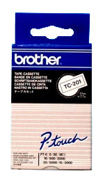 Ptouch Brother Schriftband – Schwarz auf Weiss – 22 mm × 7,7 m, laminiert – für Brother P-touch