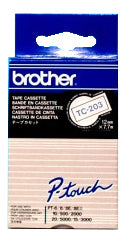Ptouch Brother TC-203 Schriftband – Blau auf Weiss – 18 mm × 7,7 m, laminiert – für Brother P-touch
