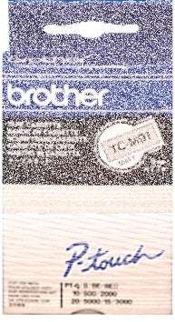 Ptouch Brother TC-M91 Schriftband – Schwarz auf Transparent – 9 mm, laminiert, matt – für Brother P-touch