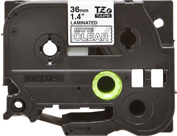 Ptouch Brother TZe-M65 Schriftband – weiss auf transparent matt – 36 mm, laminiert, matt – für Brother P-touch
