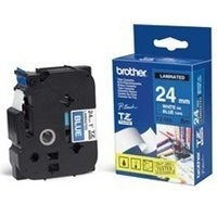 Ptouch Brother TZe-555 Schriftband – weiss auf blau – 24 mm × 8 m, laminiert – für Brother P-touch