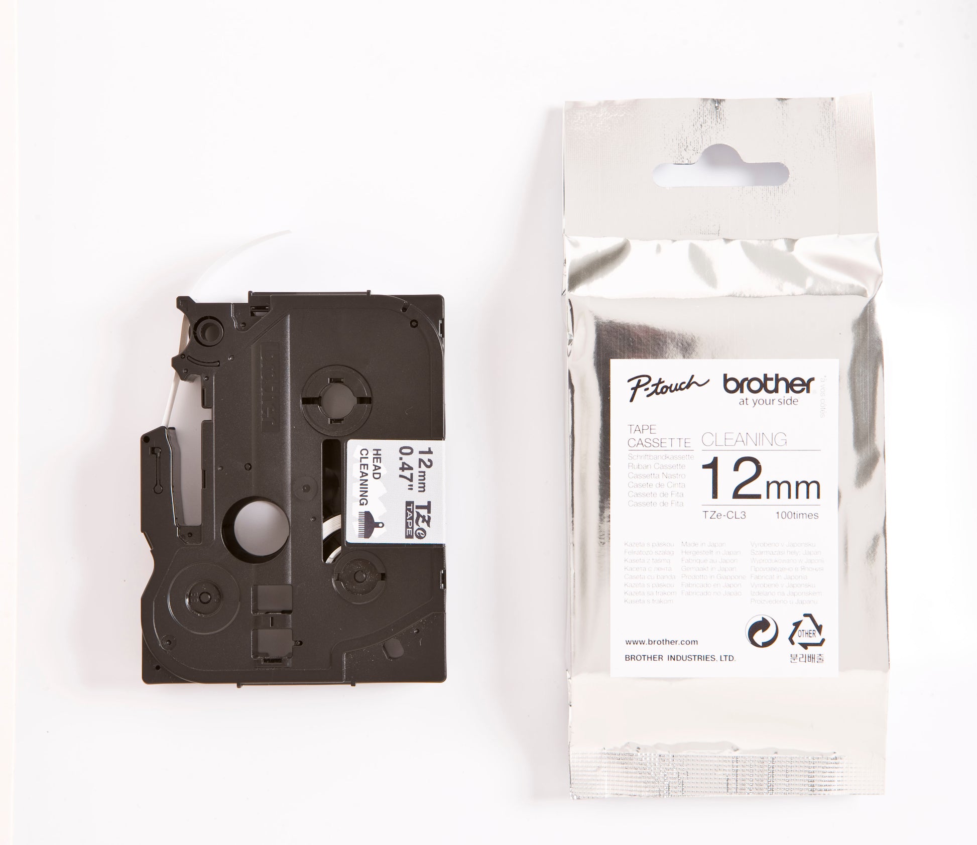 Ptouch TZe-CL3 Wartungspatrone 2,5 m×12 mm – für Etikettiergeräte