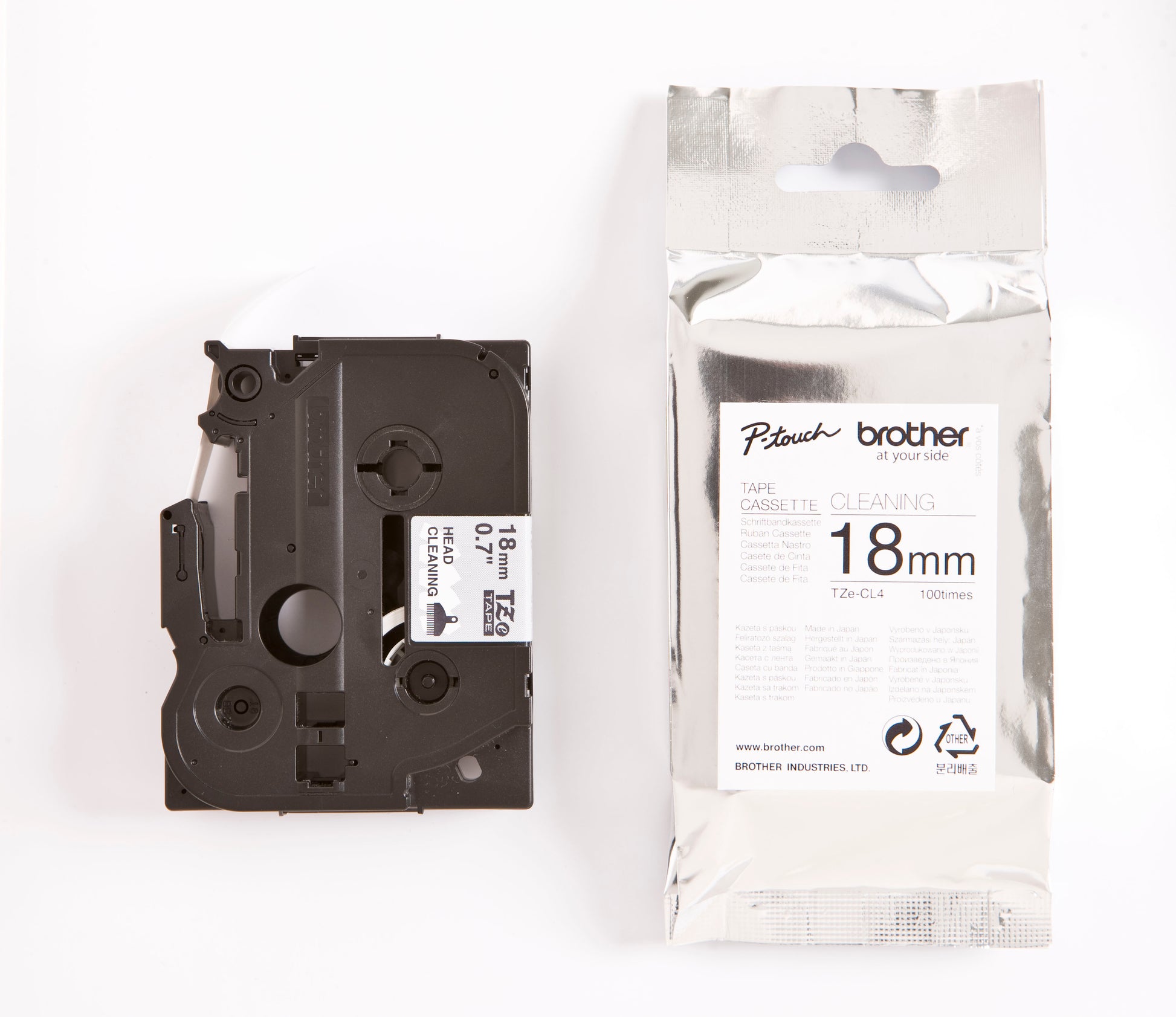 Ptouch Reinigungsband 2,5 m, 18 mm – für PT-300, TZe-CL4