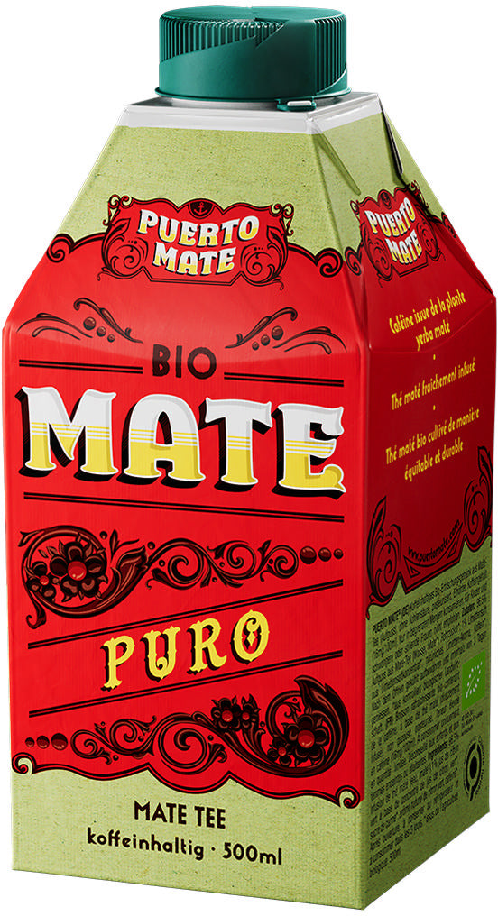 Puerto Eistee Mate Puro – 8 × 500 ml – Bio
