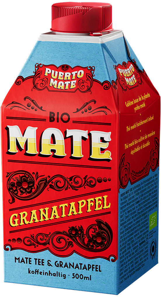 Puerto Mate-Getränk, Granatapfel, Bio – 5 dl