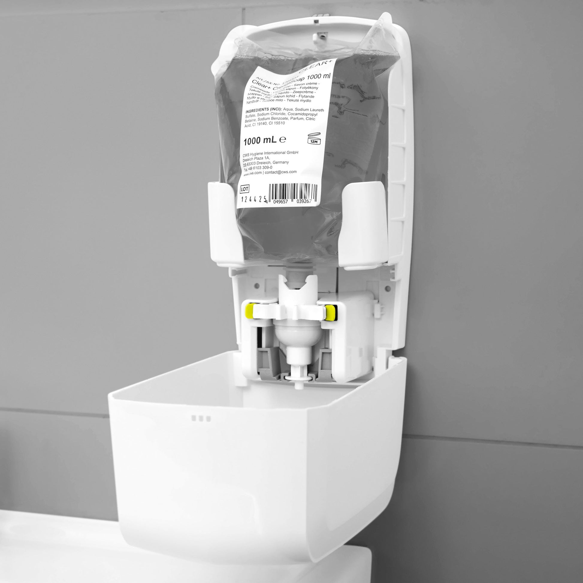 Clear+ Handseife Flüssig – Zitrusduft – Nachfüllbeutel – 4 × 1 l