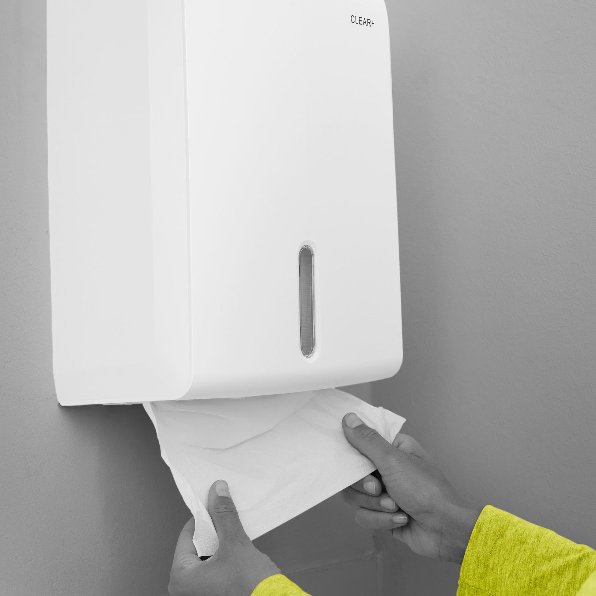 Clear+ Falthandtücher V-Falz – 2-lagig, weiss, Zellstoff – 208 × 250 mm – EU Ecolabel