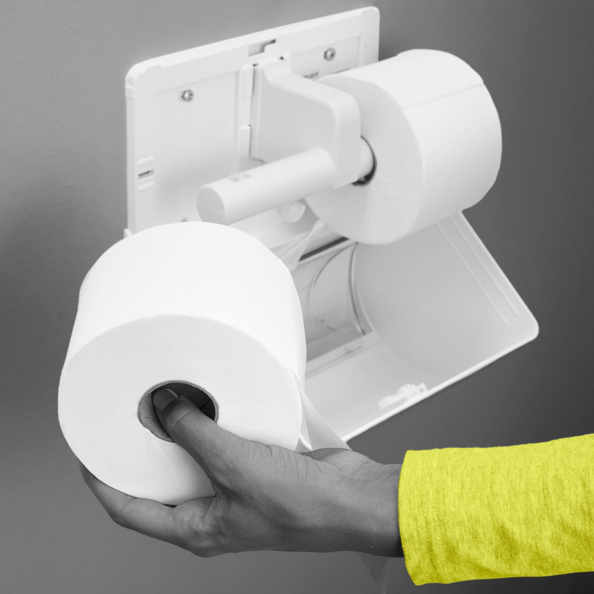 Clear+ Toilettenpapier Kompakt-Rollen – 2-lagig, Zellstoff, Rollenlänge 100 m – 24 Rollen