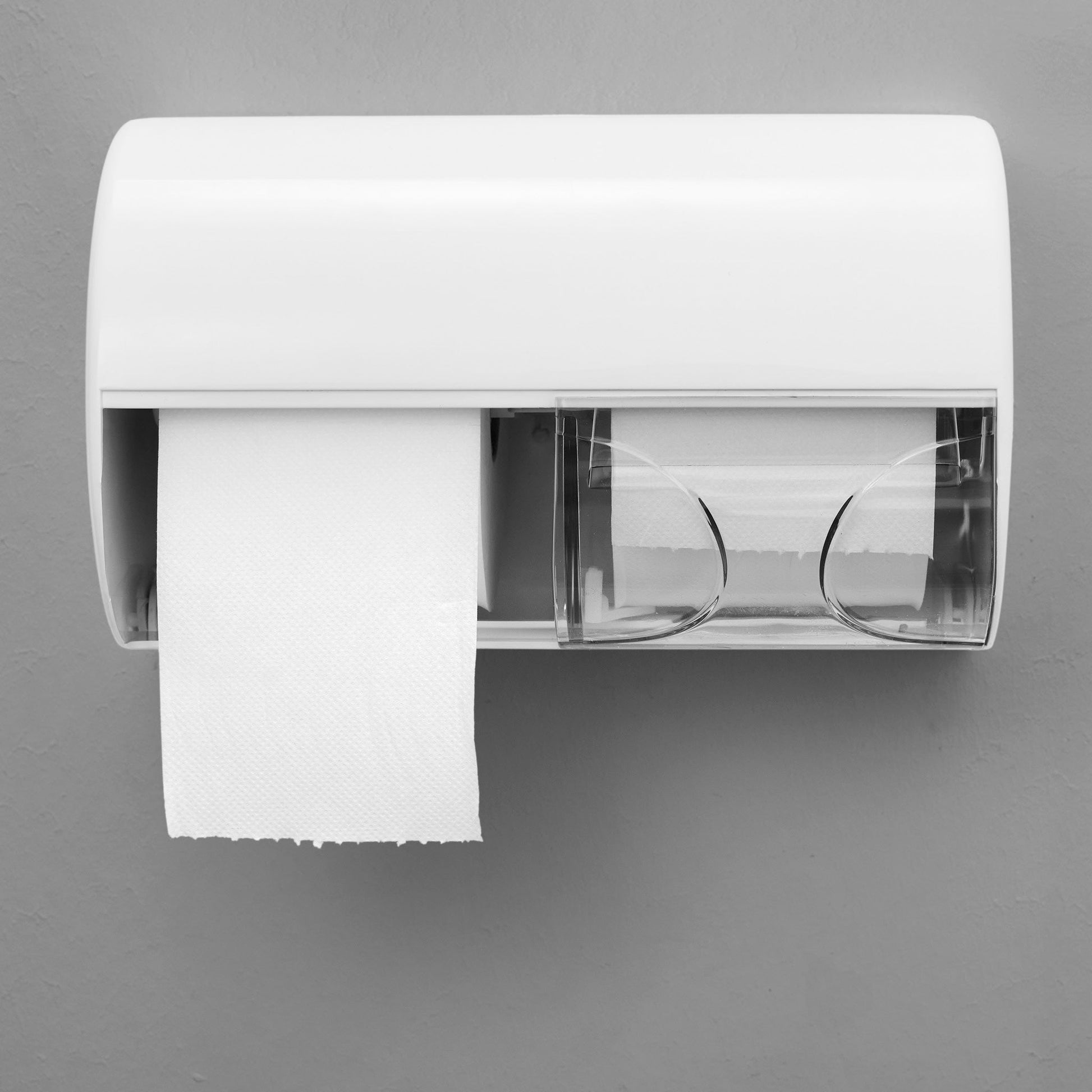 Clear+ Toilettenpapier Kompakt-Rollen – 2-lagig, Zellstoff, Rollenlänge 100 m – 24 Rollen