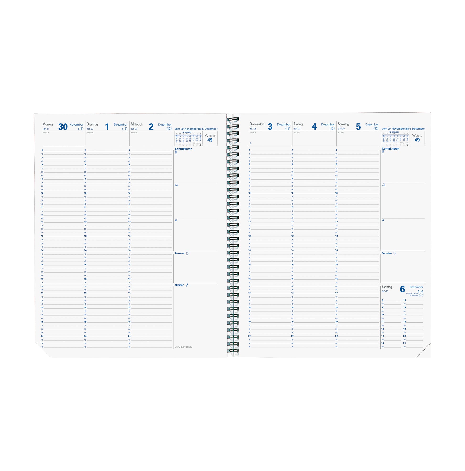 Quo Vadis Eurequart – Jahresinhalt 2027, 1 Woche/2 Seiten, 24,8 × 30,0 cm, Deutsch, Impala