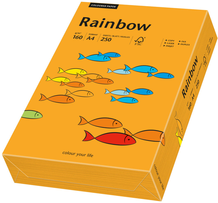 Rainbow Farbiges Kopierpapier Orange – A4, 160 g/m²