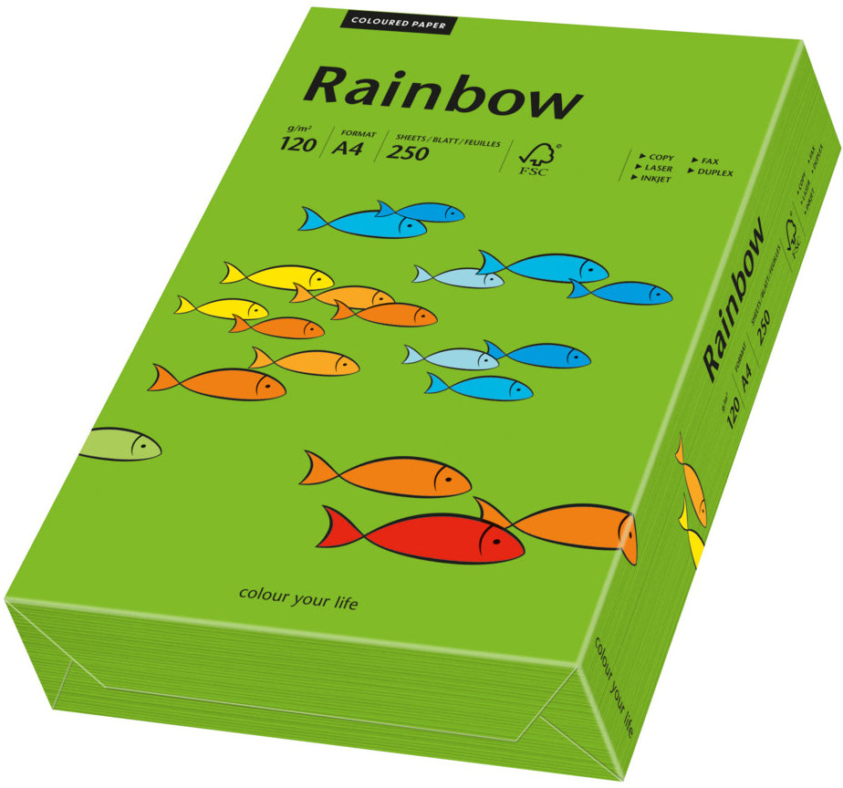 Rainbow Farbiges Kopierpapier intensivgrün – A4, 120 g/m²