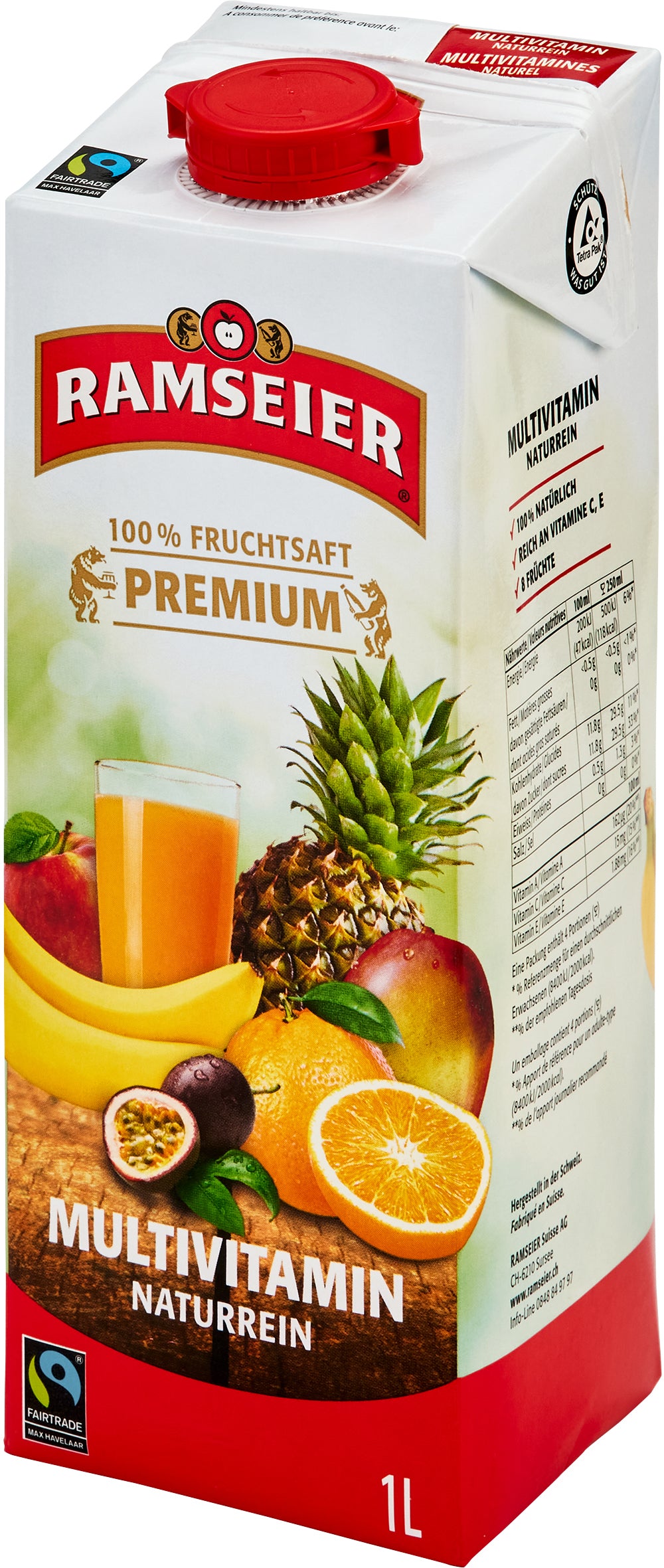 Ramseier Fruchtsaft 100% Premium, Multivitamin – 1 l