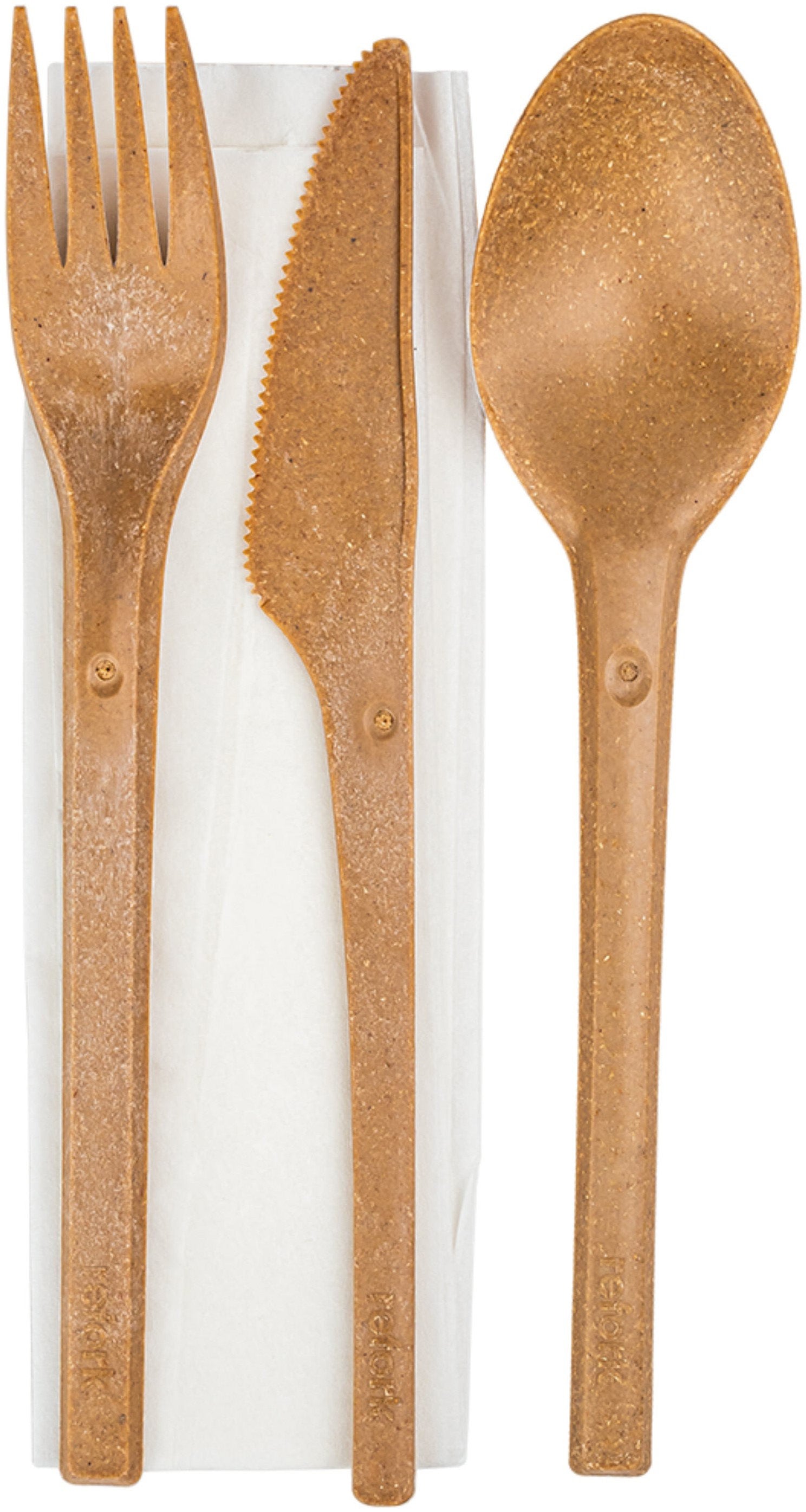 Refork Besteck-Set 3-teilig, braun – 25 Stk.