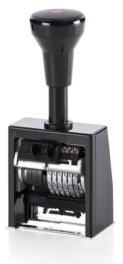Reiner RH201027 Block – Ziffernstempel, selbstfärbend, 6-stellig, Schrifthöhe 5,5 mm