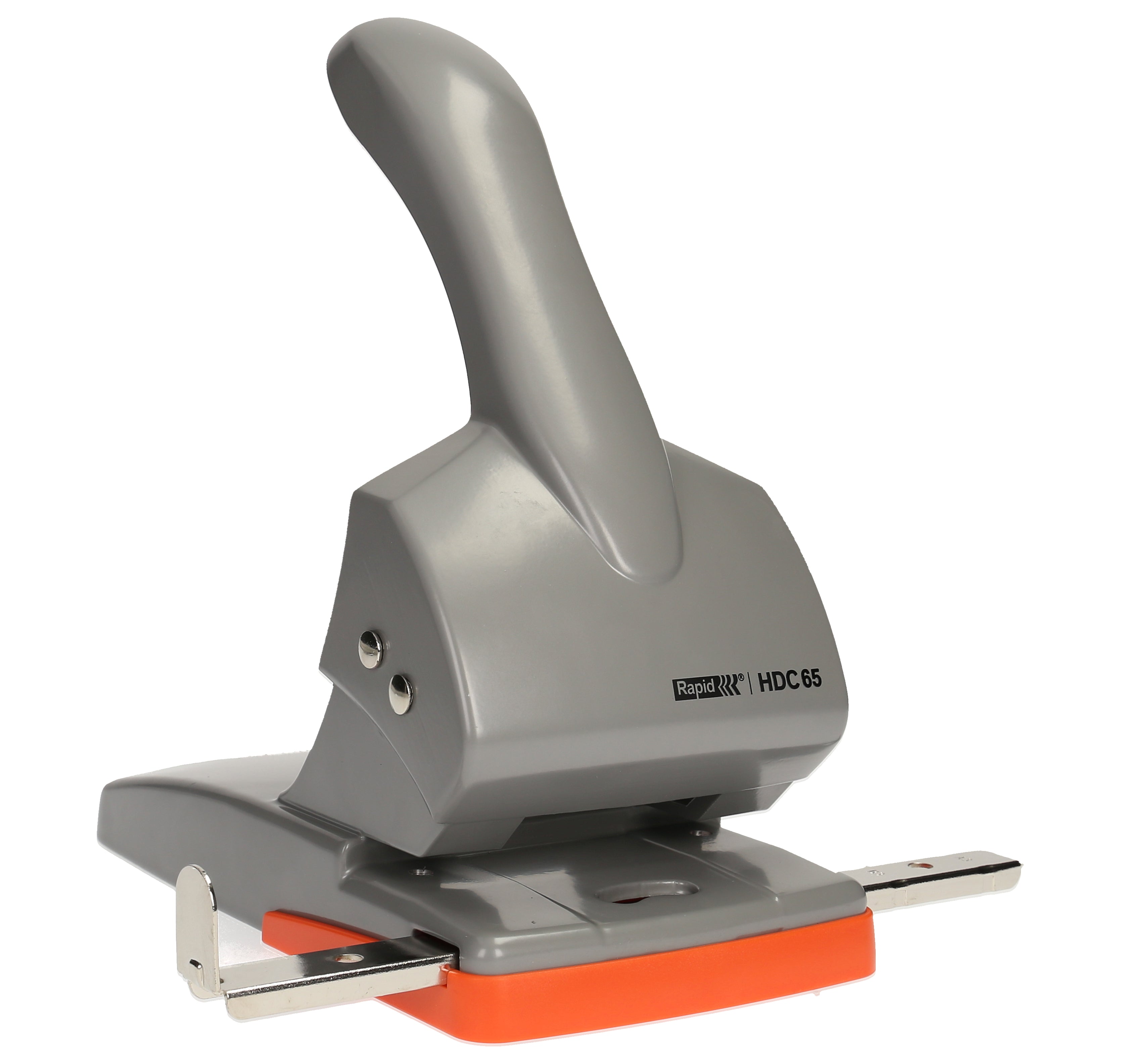 Rexel Registraturlocher HDC65 – 2-Loch, Lochabstand 80 mm, 65 Blatt, bis A4 – Silber – Metall