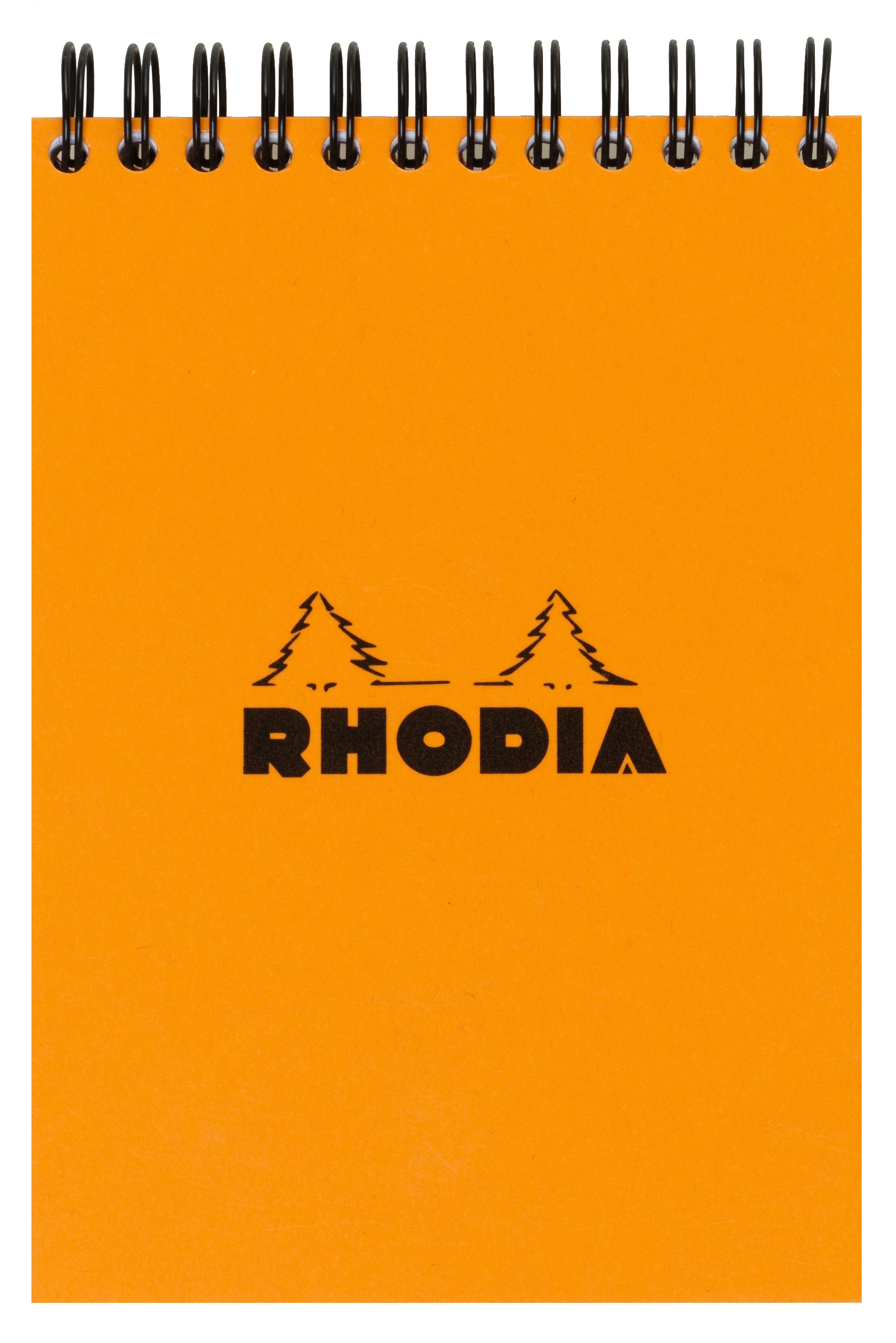 Rhodia Nr. 11 Notizblock – A7 – kariert 5 mm – 80 Blatt – 80 g/m² – Spiralbindung, orange