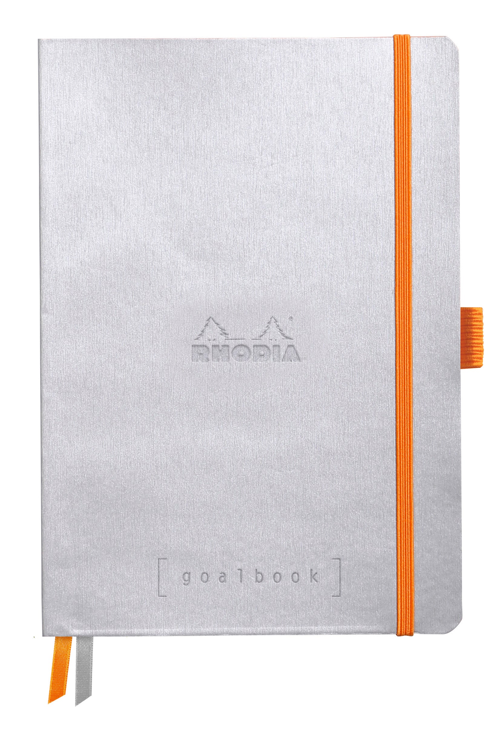Rhodia Goalbook Bullet Journal – A5 – punktiert – 120 Seiten – Softcover, Gummiband, Bleistifthalter – silber