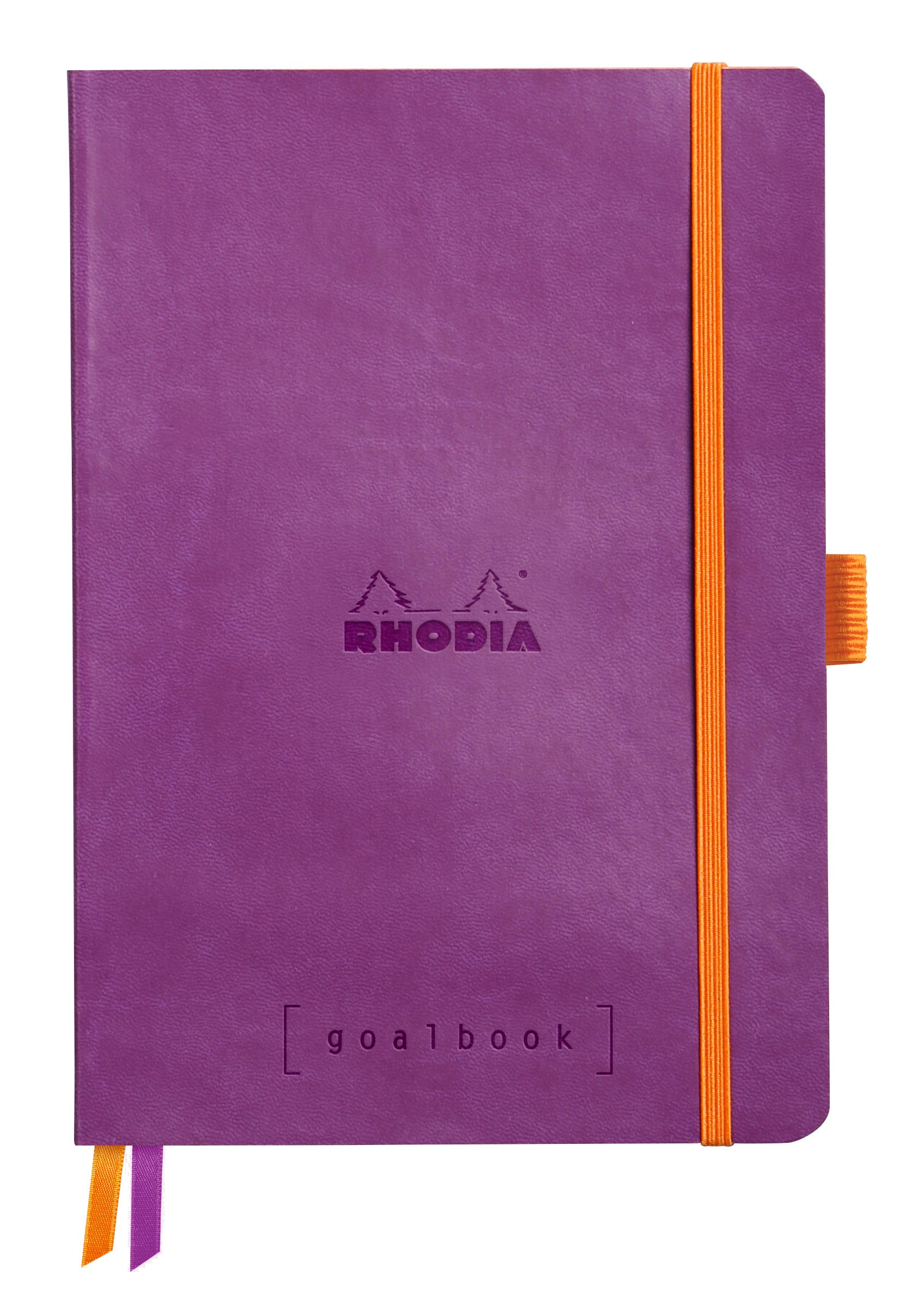 Rhodia Goalbook Notizbuch – A5 – punktiert – 240 Seiten – Softcover, Gummiband, Stiftschlaufe – Violett