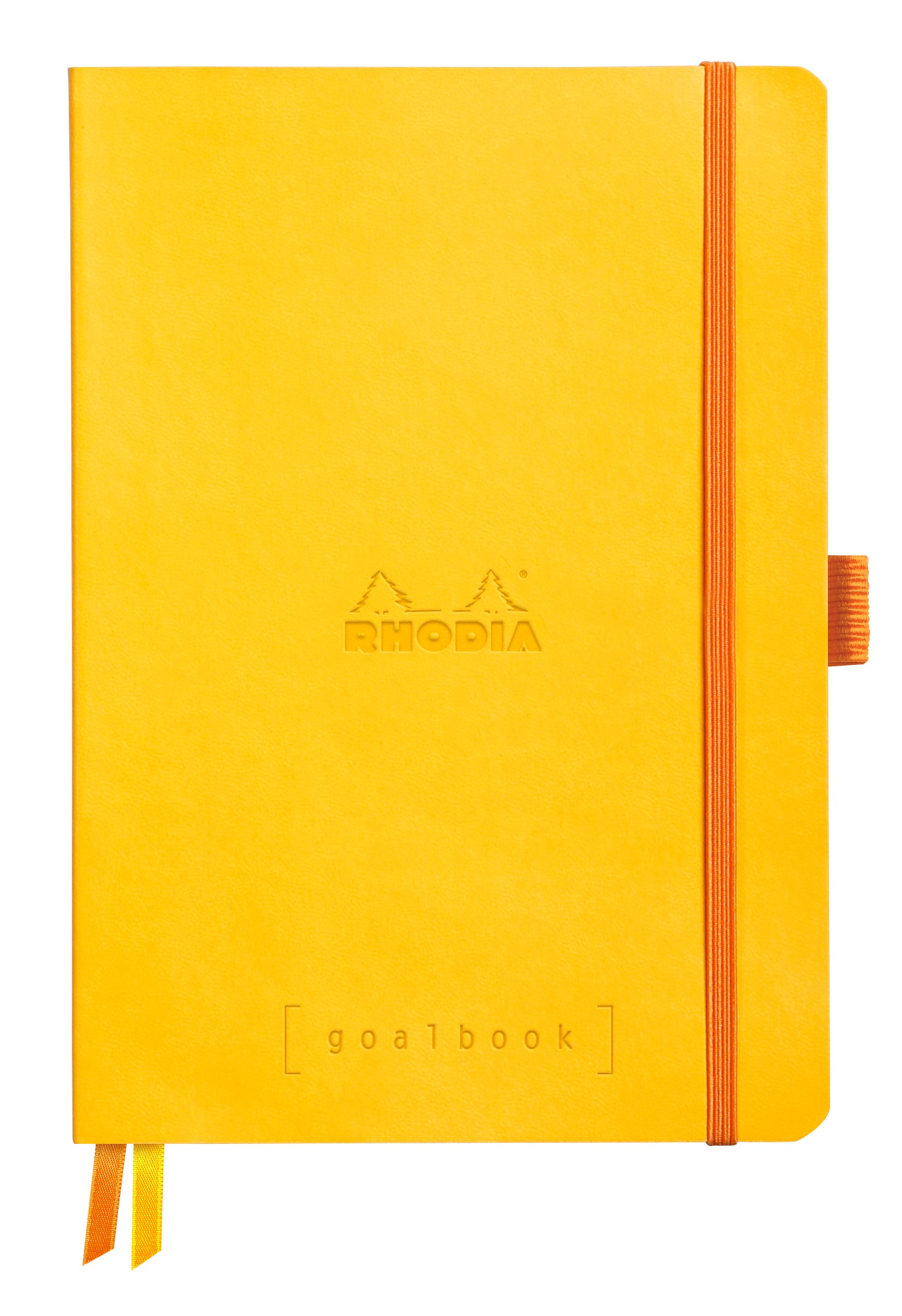 Rhodia Goalbook Notizbuch – A5 – punktiert – Softcover, Gummiband, Stiftschlaufe, gelb