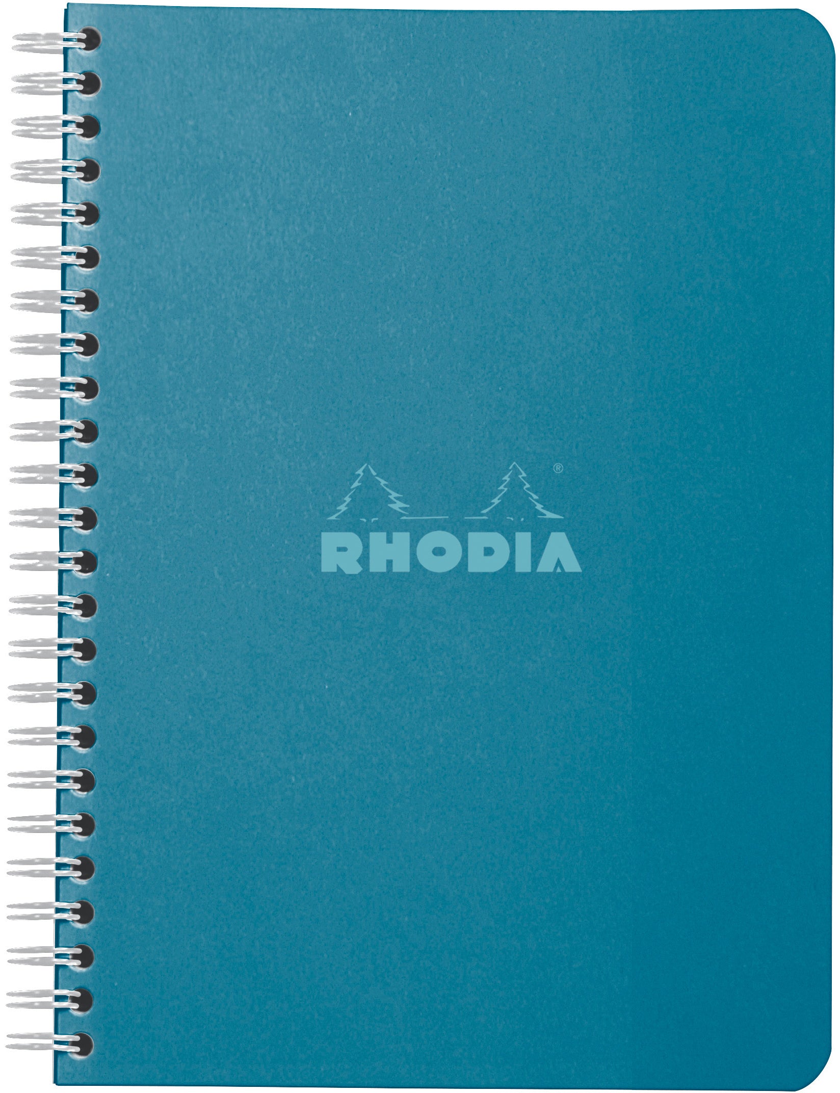Rhodia Spiralbuch – A5 – liniert – 60 Blatt – 80 g/m² – Doppelspirale, mikroperforiert, abtrennbar, grün, FSC